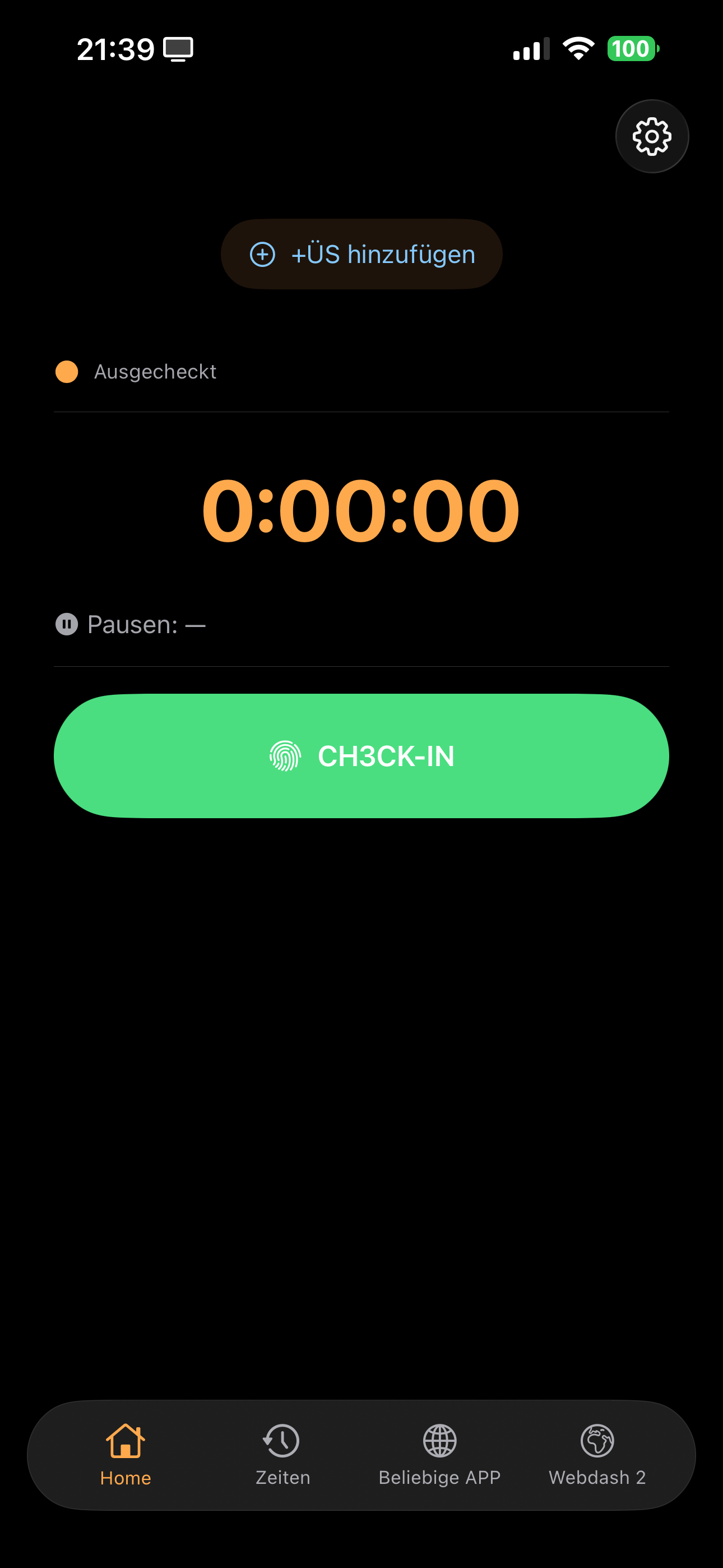 Zeitro Home Dark Mode